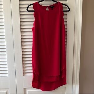 ✨ NWT Monteau Vibrant Red Sleeveless Layered Shift Dress — Size Small ✨